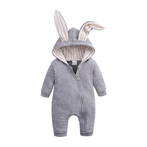 Baby clothes rompers jumpsuits newborn cartoon little bee rabbit ears zipper clothes jumpsuits cotton jackets outer jumpsuits