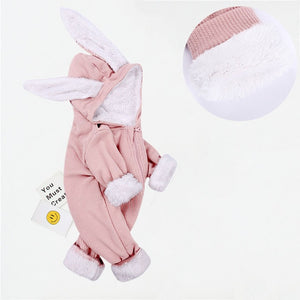 Baby clothes rompers jumpsuits newborn cartoon little bee rabbit ears zipper clothes jumpsuits cotton jackets outer jumpsuits