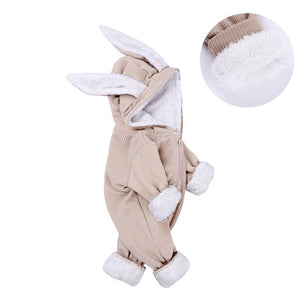 Baby clothes rompers jumpsuits newborn cartoon little bee rabbit ears zipper clothes jumpsuits cotton jackets outer jumpsuits