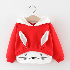 2019 New Spring Autumn Baby Girls Clothes Cotton Hooded Sweatshirt Cartoon Kids Casual Sportswear Infant Clothing