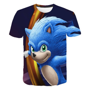 kids clothes Summer Short Sleeve 3D Cartoon Printed sonic the hedgehog T Shirt for Boys Streetwear Teenager Boys Children Tops