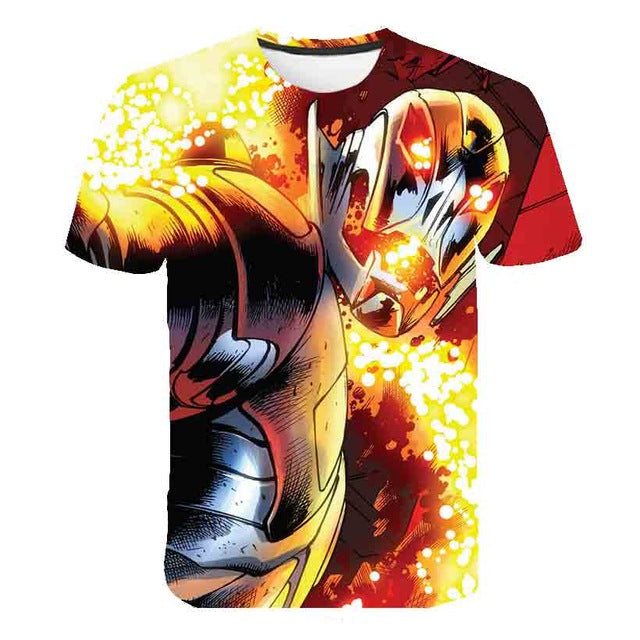 3D Boys t-shirt kids Marvel Superhero Iron Man Thor Hulk Captain America Spiderman Boys Kid Cartoon girls clothes camisetas 2020