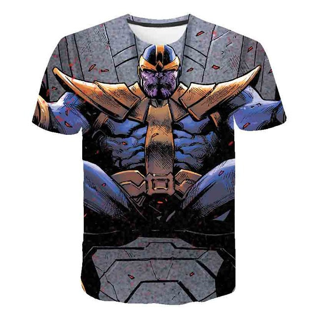 3D Boys t-shirt kids Marvel Superhero Iron Man Thor Hulk Captain America Spiderman Boys Kid Cartoon girls clothes camisetas 2020