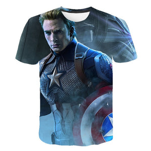 3D Boys t-shirt kids Marvel Superhero Iron Man Thor Hulk Captain America Spiderman Boys Kid Cartoon girls clothes camisetas 2020