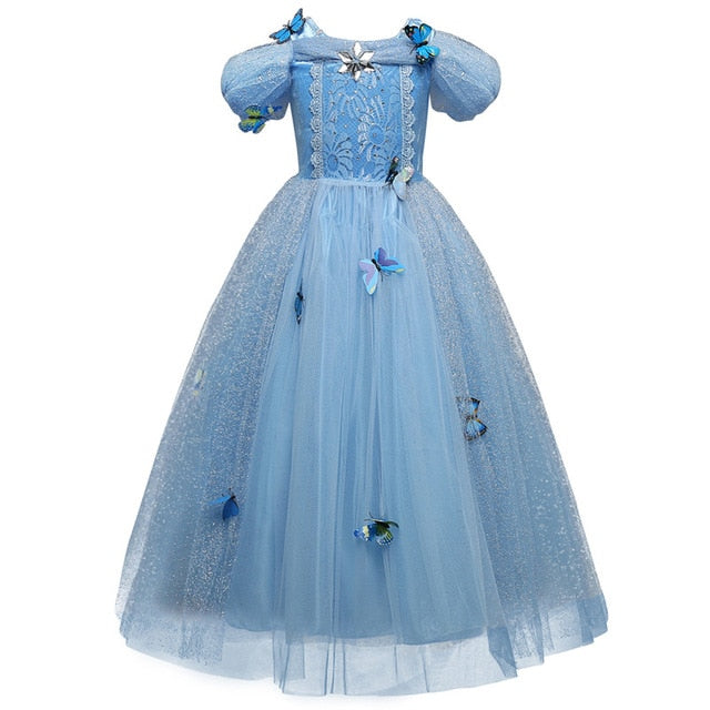 Halloween Elsa Anna Dress Girls Costume Fancy Party Princess Cosplay Baby Dresses Children's Christmas Birthday Sets Clothes