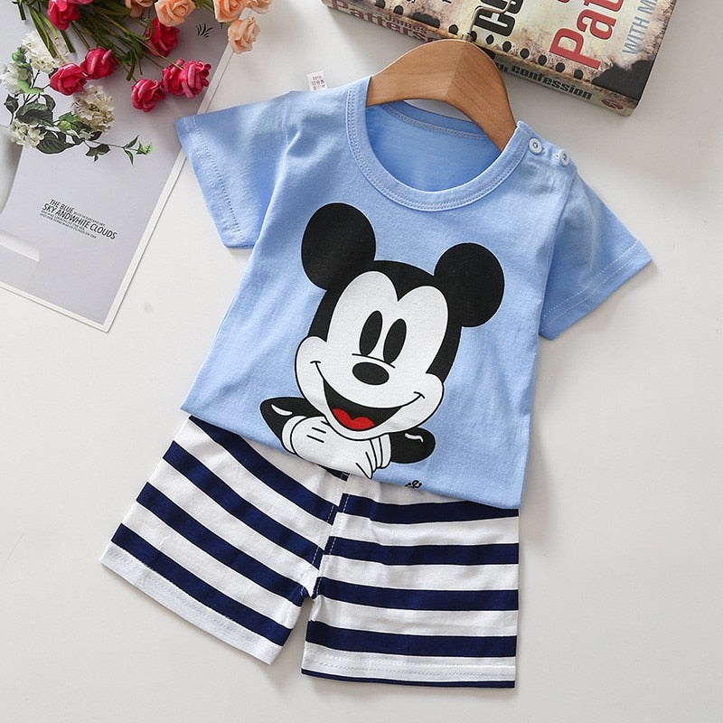 Baby Boy Summer Clothes Children Clothing Set Baby Boys Girls Clothes Suit Kids Tshirt+Shorts 2PCS set Infant Newborn Tracksuit