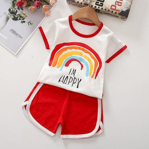 Baby Boy Summer Clothes Children Clothing Set Baby Boys Girls Clothes Suit Kids Tshirt+Shorts 2PCS set Infant Newborn Tracksuit