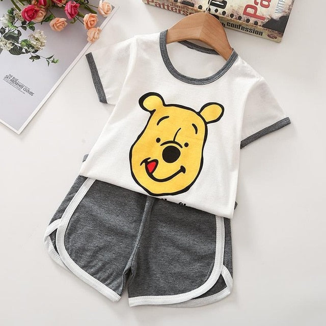 Baby Boy Summer Clothes Children Clothing Set Baby Boys Girls Clothes Suit Kids Tshirt+Shorts 2PCS set Infant Newborn Tracksuit