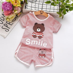 Baby Boy Summer Clothes Children Clothing Set Baby Boys Girls Clothes Suit Kids Tshirt+Shorts 2PCS set Infant Newborn Tracksuit