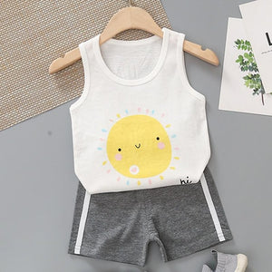 Baby Boy Summer Clothes Children Clothing Set Baby Boys Girls Clothes Suit Kids Tshirt+Shorts 2PCS set Infant Newborn Tracksuit