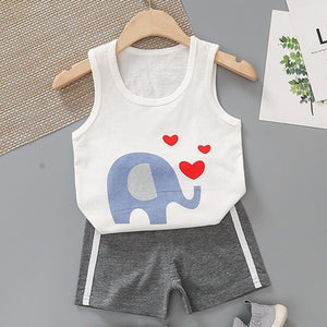 Baby Boy Summer Clothes Children Clothing Set Baby Boys Girls Clothes Suit Kids Tshirt+Shorts 2PCS set Infant Newborn Tracksuit