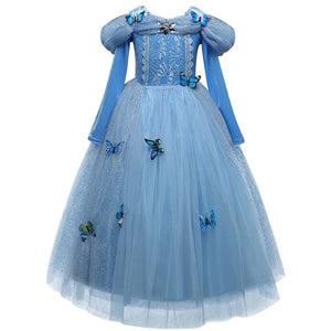 Halloween Elsa Anna Dress Girls Costume Fancy Party Princess Cosplay Baby Dresses Children's Christmas Birthday Sets Clothes